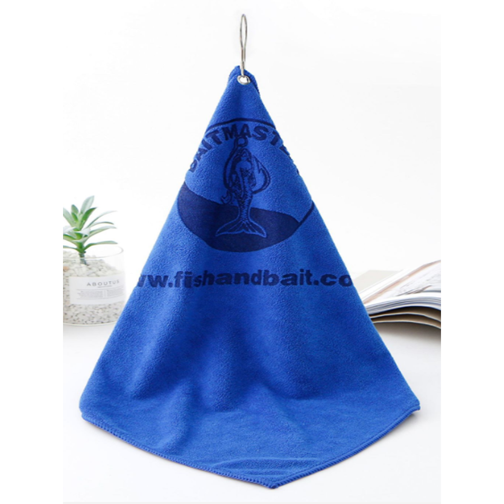 Microfiber Golf Towel w/ Metal Grommet & Clip