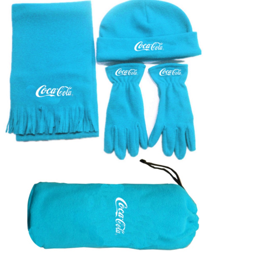 Unisex Winter Warm Scarf Gloves And Hat Set Winter Set
